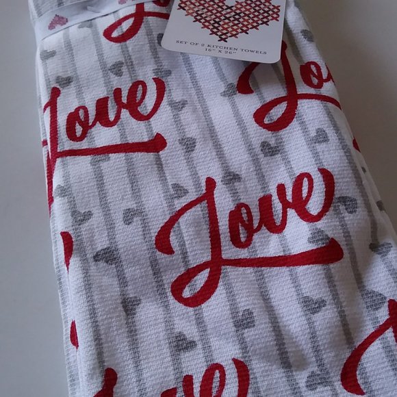Love Words Print Kitchen Towel 2 Pack - Picture 15 of 16